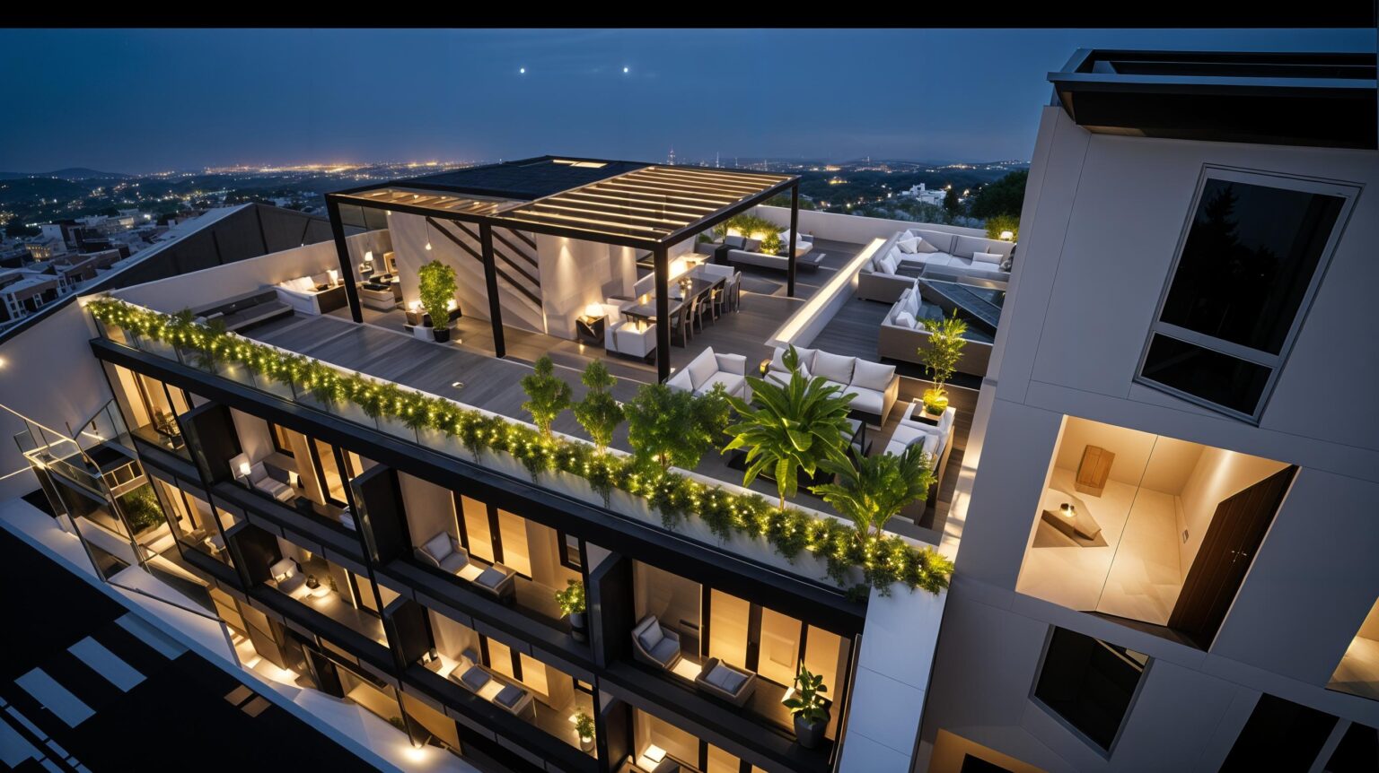 rooftop night